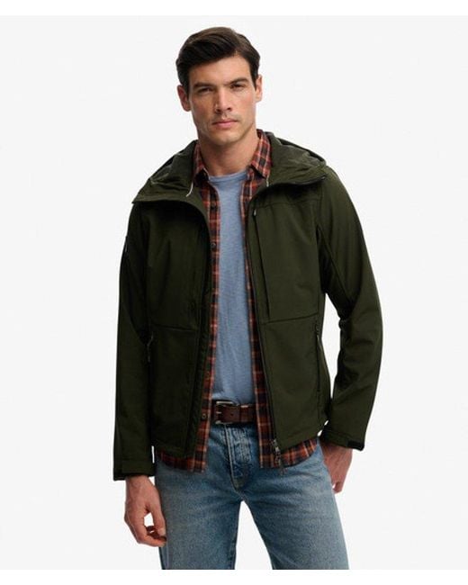 Superdry Black & Co Hooded Softshell Trekker Jacket for men