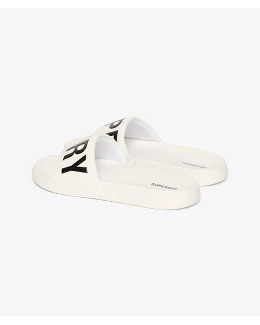 Superdry White & Co Vegan Core Pool Sliders