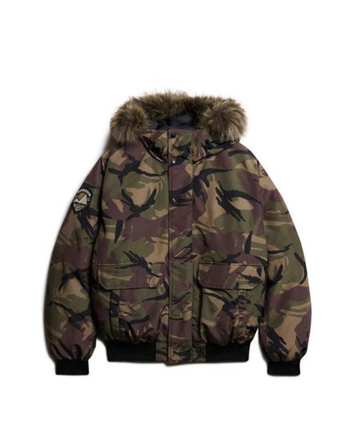 Superdry Gray & Co Everest Faux Fur Bomber Jacket for men