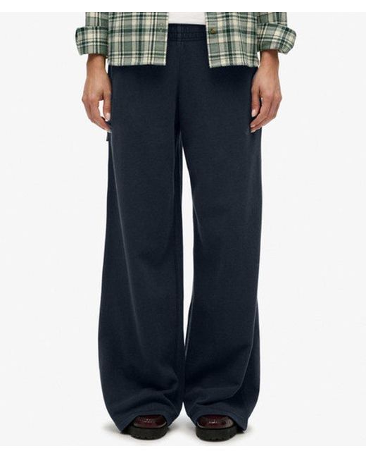 Superdry Blue & Co Athletic Essentials Logo Garment Dyed joggers