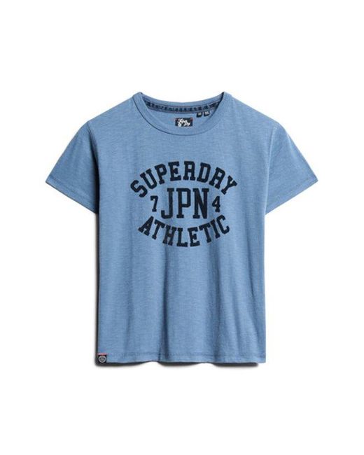 Superdry Blue & Co Athletic Essentials Graphic Fitted T-shirt