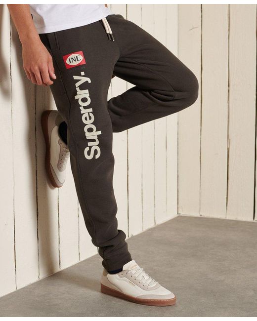 Superdry Core Logo American Classics Ringer Joggers Dark Grey / Vintage  Black for Men | Lyst