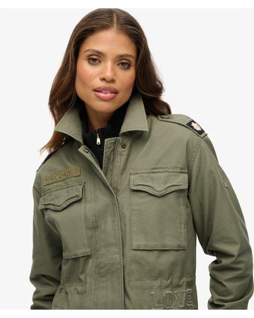 Superdry Veldjack Met Versieringen in het Green