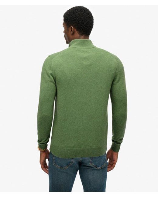 Superdry Green & Co Wool Blend Half Zip Jumper for men