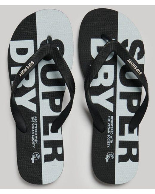 Superdry Logo Vegan Flip Flops Black/ for men