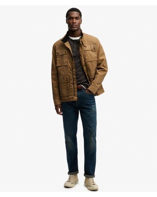 Superdry Brown & Co The Merchant Store - Racer Wax Jacket for men