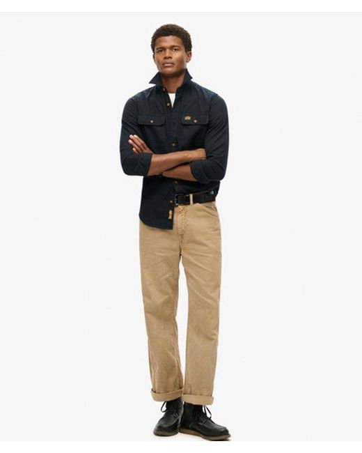Superdry Blue Trailsman Relaxed Fit Overshirt for men