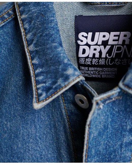 Superdry Blue Highwayman Trucker Jacket Austin Mid for men