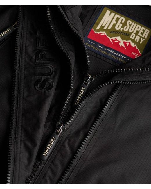 Superdry Black & Co Hooded Mountain Windbreaker Jacket for men