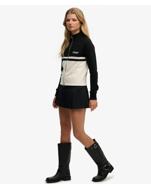 Superdry Mini Geplooide Skort in het Black