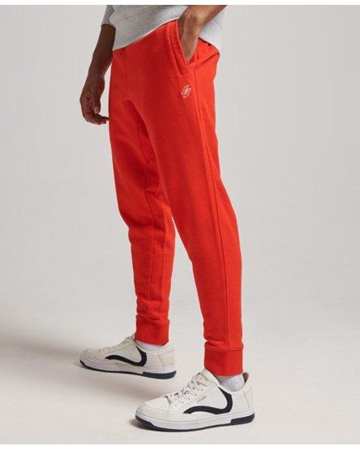 Superdry Essential Tapered Cuff Joggers Red for men