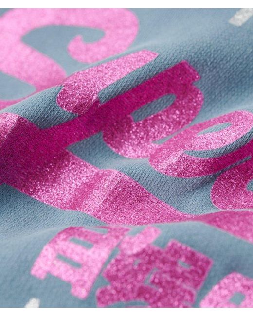 Superdry Blue & Co Embellished Vintage Logo Graphic Hoodie