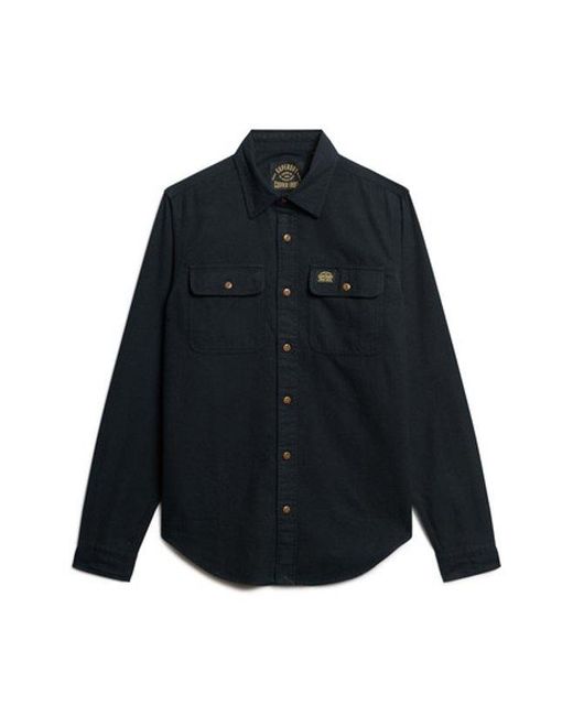 Superdry Blue Trailsman Relaxed Fit Overshirt for men