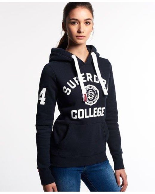 Superdry Blue Track And Field Hoodie Eclipse