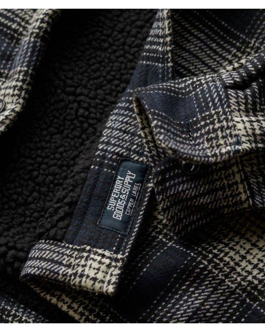 Superdry Black & Co Wool Miller Overshirt for men