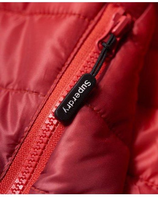 Superdry Red Power Fade Jacket Carbon/Coral