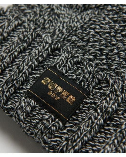 Superdry Gray & Co Cable Knit Beanie Hat