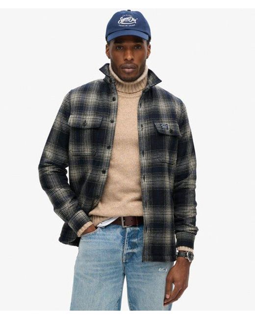Superdry Black & Co Wool Miller Overshirt for men