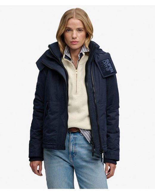 Superdry Blue & Co Hooded Microfibre Arctic Windcheater Jacket