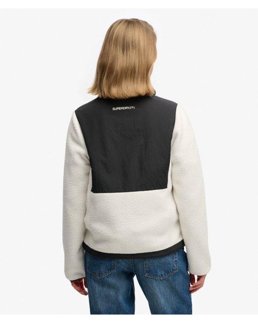 Superdry Black & Co Polar Fleece Hybrid Trekker Jacket