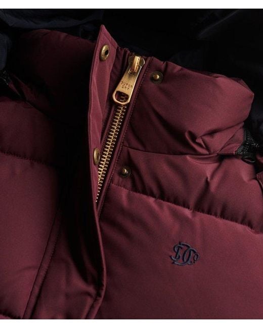 Superdry Red & Co Premium Hooded Puffer Jacket