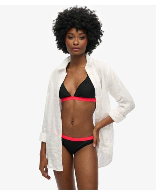 Superdry White & Co Triangle Elastic Bikini Top