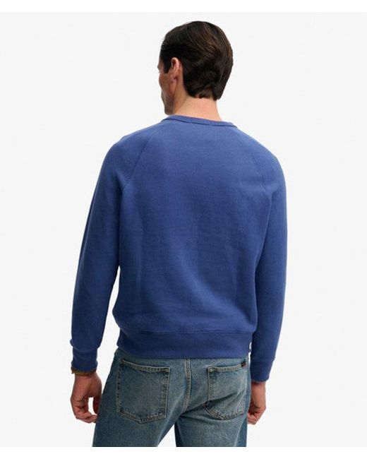 Superdry Blue & Co Merchant Vintage Applique Sweatshirt for men