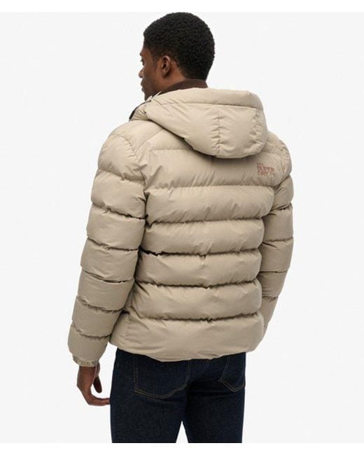 Superdry Natural Hooded Sports Puffer Jacket for men