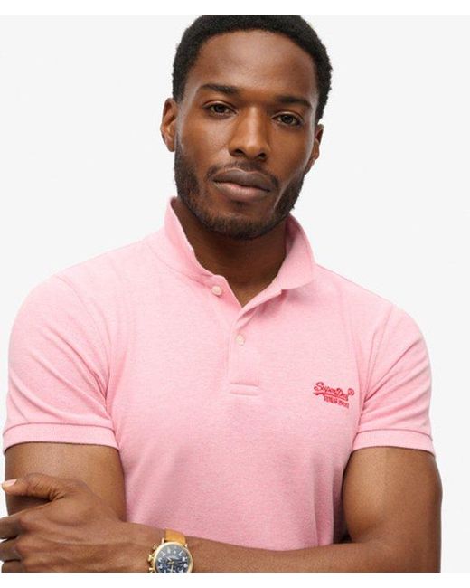 Superdry Red & Co Classic Pique Polo Shirt for men
