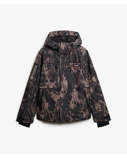 Superdry Black & Co Hooded Ski Shell Jacket for men