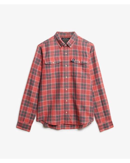Superdry Red & Co The Merchant Store - Linen Check Shirt for men