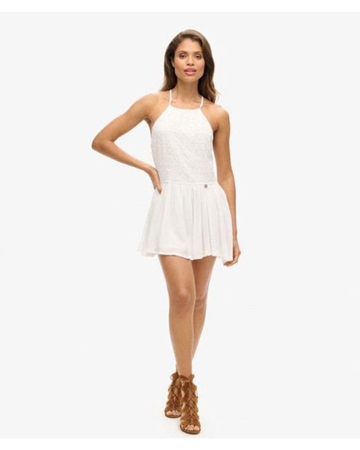 Superdry White & Co Vintage Embroidered Mini Dress