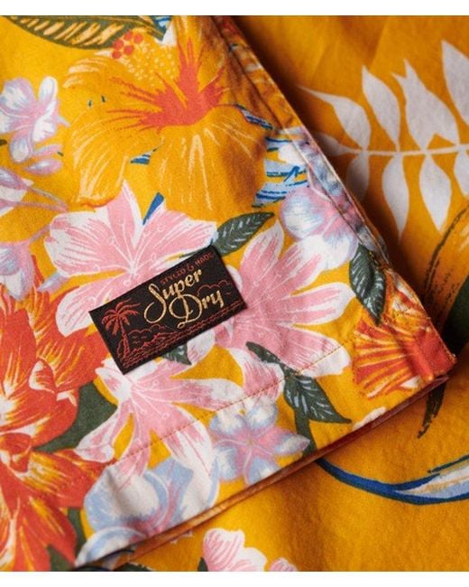 Superdry Orange Hawaiian Shirt for men