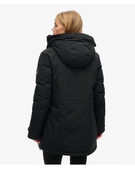 Superdry Black City Padded Parka Coat