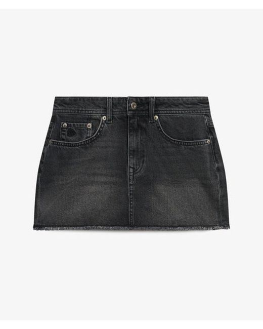 Superdry Black & Co Denim Mini Skirt