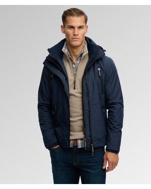Superdry Blue & Co Hooded Mountain Windbreaker Jacket for men