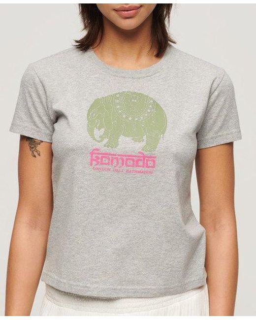 Superdry Gray X Komodo Hathi T-shirt