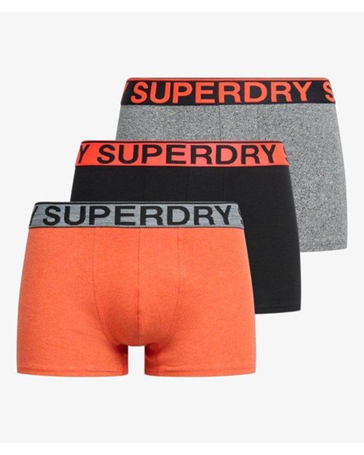 Superdry Triopak Slips in het White voor heren