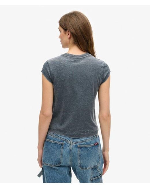 Superdry Blue & Co Varsity Burnout T-shirt