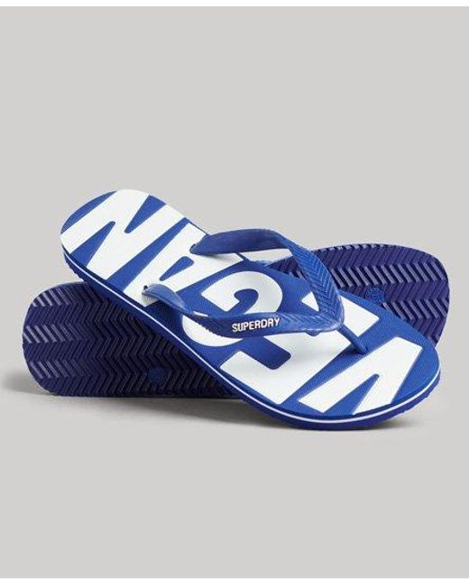 Superdry Blue Vintage Vegan Classic Flip Flops Regal for men