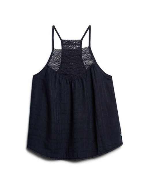 Superdry Blue & Co Lace Cami Beach Top