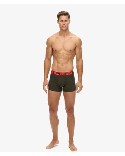 Superdry White & Co Classic Logo Print Cotton Boxer Triple Pack for men