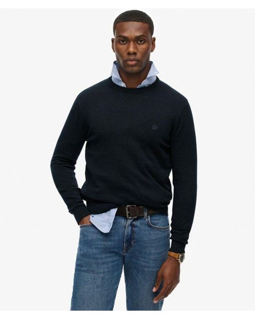 Superdry Blue & Co Essentials Cotton Jumper for men