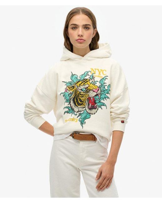 Superdry Natural Neo Trad Tattoo Relaxed Hoodie