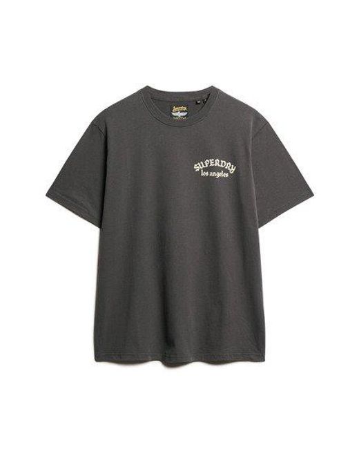 Superdry Gray Oversized Tattoo Back Graphic T-shirt