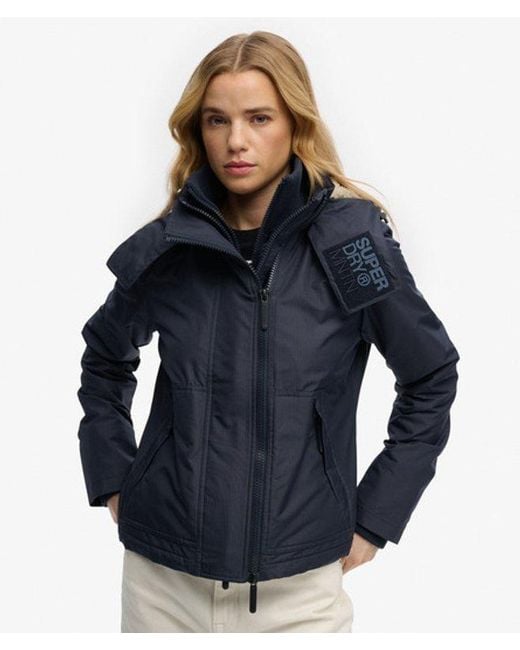 Superdry Blue Hooded Artic Windcheater Jacket