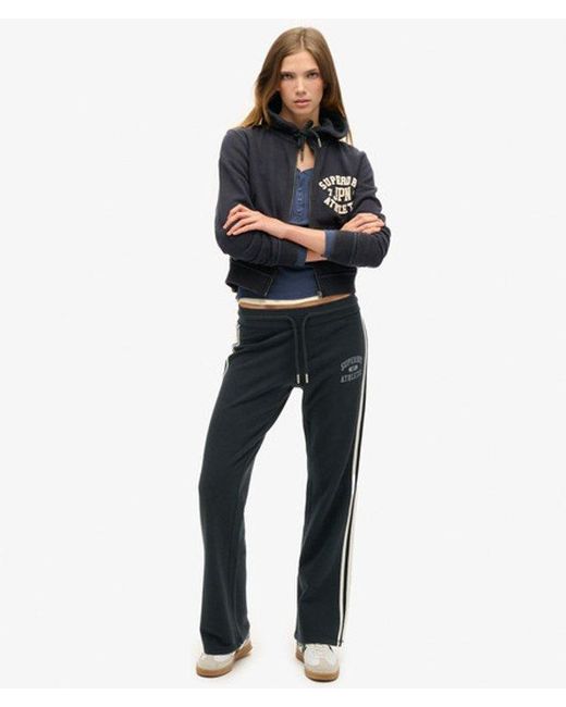 Superdry Blue & Co Athletic Essentials Stripe Flare jogger