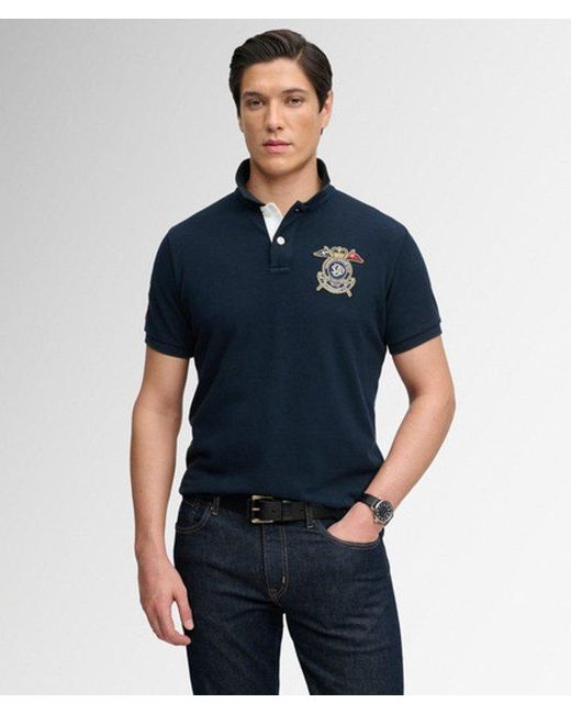 Superdry Blue & Co Crest Polo Shirt for men