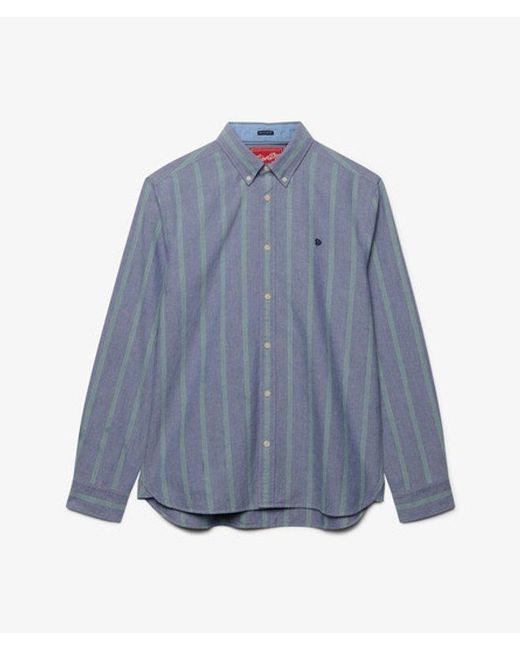 Superdry Blue & Co Preppy Oxford Long Sleeve Shirt for men