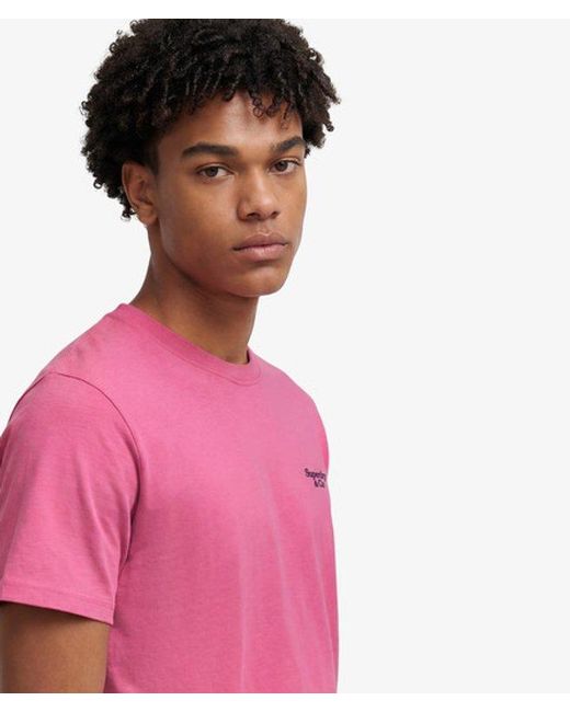 Superdry & Co Essential Serif Logo Embroidered T-shirt for men